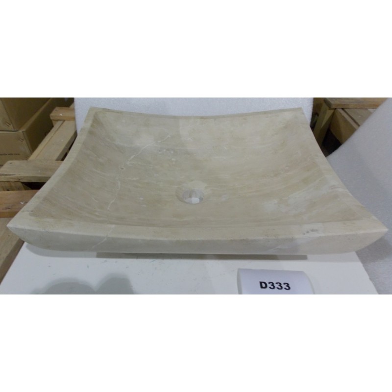 Factory 2nd: Deep Zen Sink - Honed White Travertine (D333)