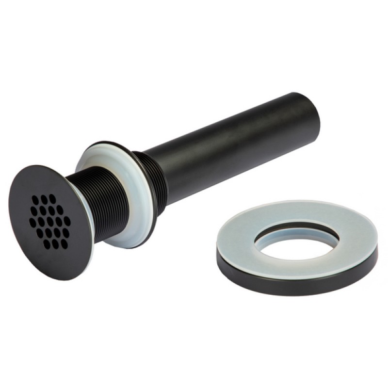 1.5" Grid Drain and Mounting Ring - Matte Black