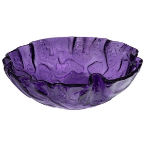 Purple Free form Wave Glass Vessel Sink