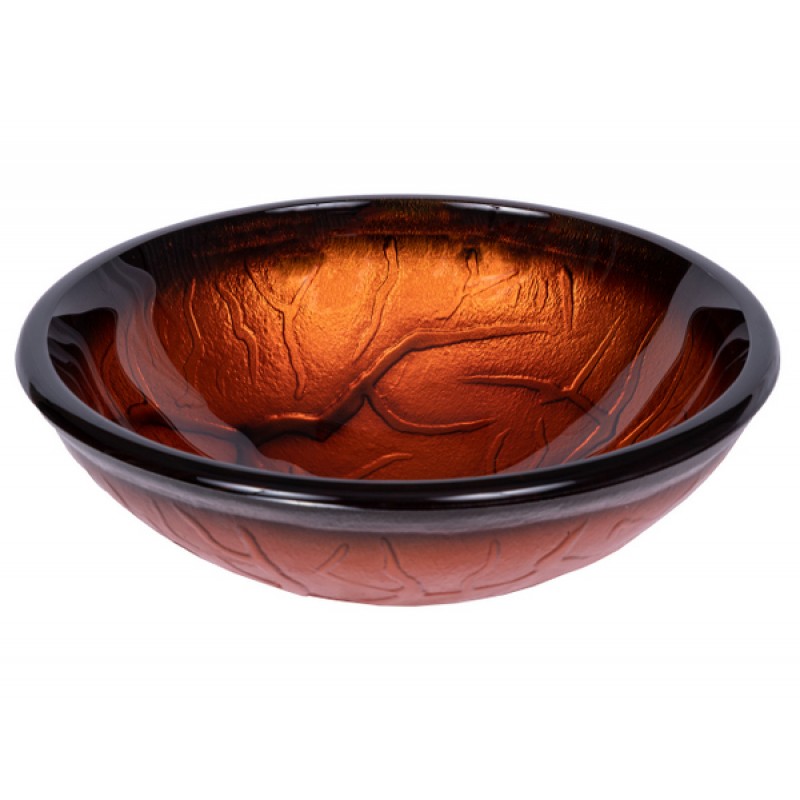 Molten Lava Glass Vessel Sink