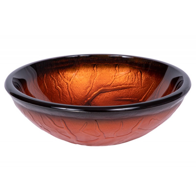Molten Lava Glass Vessel Sink