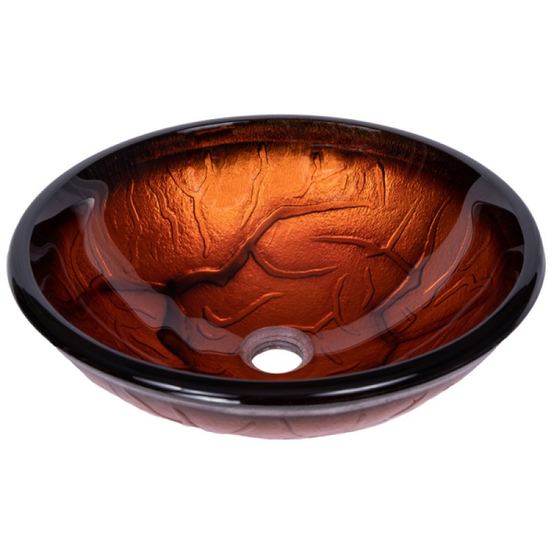 Molten Lava Glass Vessel Sink