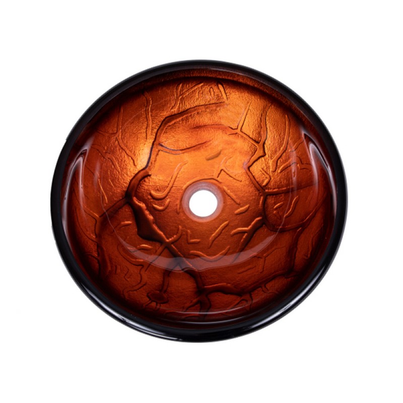 Molten Lava Glass Vessel Sink