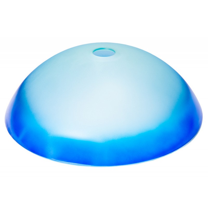 Blue Cloud Frosted Round Glass Vessel Sink
