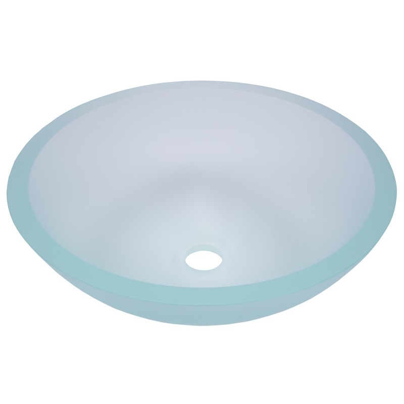 Frosted Crystal Tempered Glass Vessel Sink