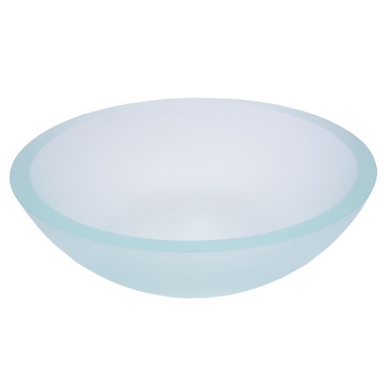 Frosted Crystal Tempered Glass Vessel Sink