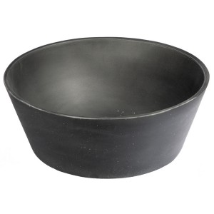 16-in Concrete Round Sloped Vessel Sink - Charcoal