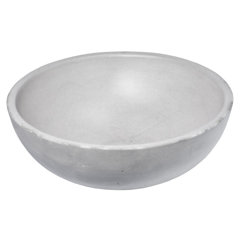 14-in Small Concrete Round Vessel Sink - Light Gray