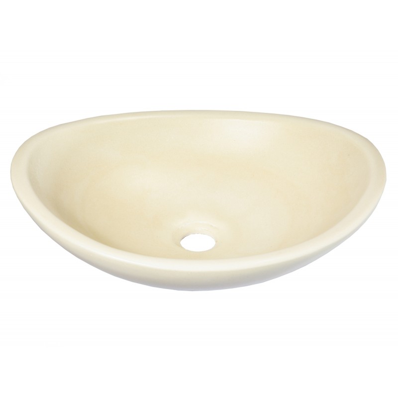 Concrete Canoe Vessel Sink - Cream