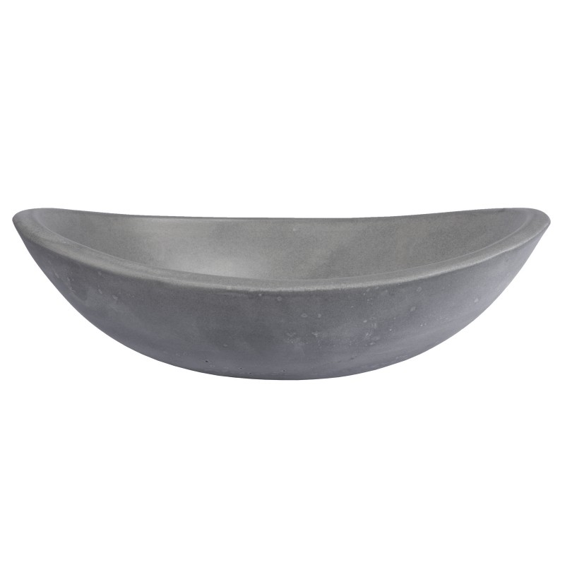 Concrete Canoe Vessel Sink - Dark Gray