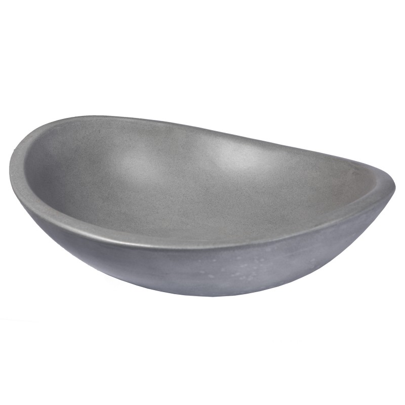 Concrete Canoe Vessel Sink - Dark Gray