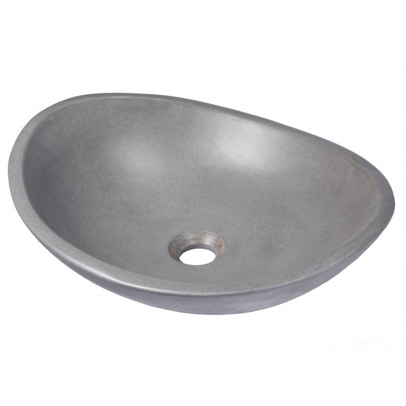 Concrete Canoe Vessel Sink - Dark Gray