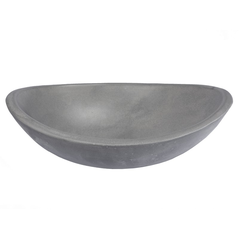 Concrete Canoe Vessel Sink - Dark Gray