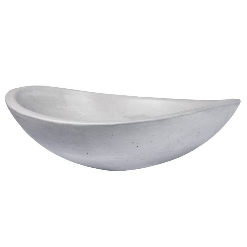 Concrete Canoe Vessel Sink - Light Gray