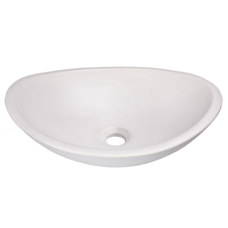 Concrete Canoe Vessel Sink - White