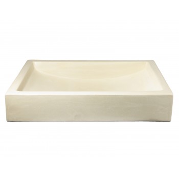 22-in. Shallow Wave Concrete Rectangular Vessel Si...