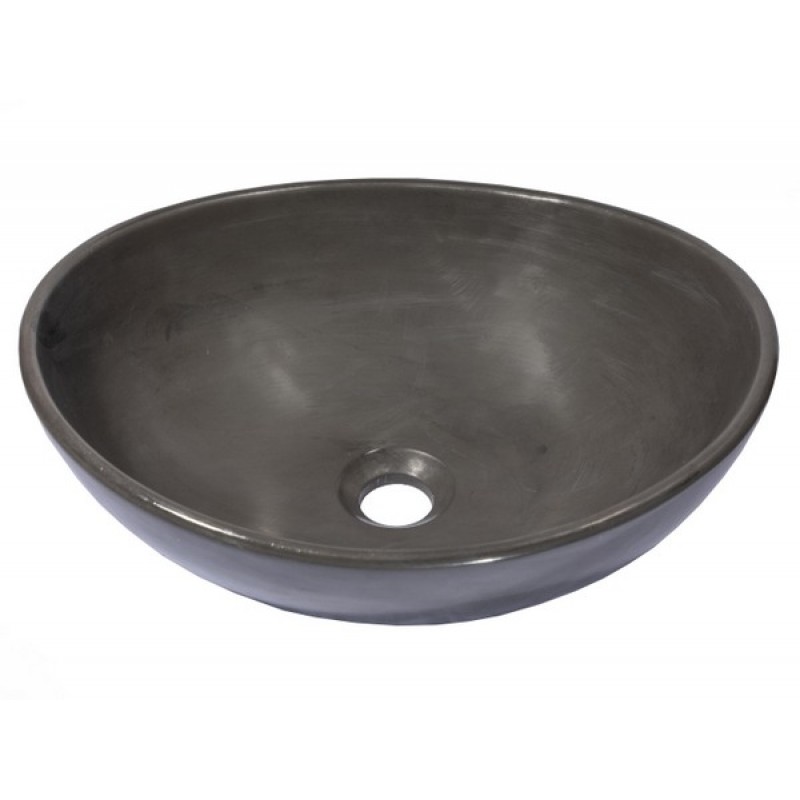 Oval Concrete Vessel Sink - Charcoal