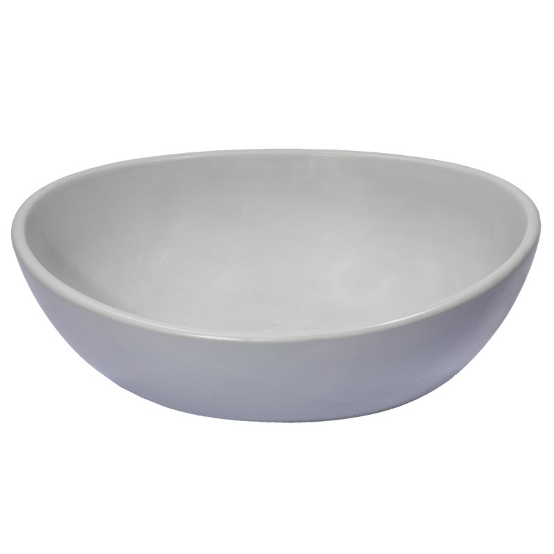 Oval Concrete Vessel Sink - Light Earthen Gray