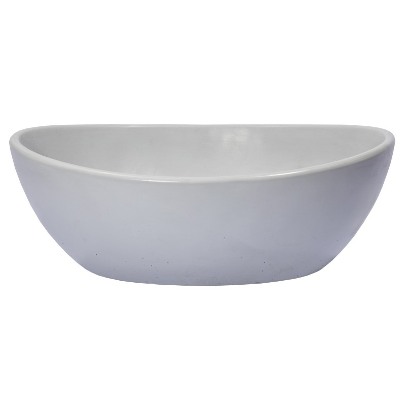 Oval Concrete Vessel Sink - Light Earthen Gray