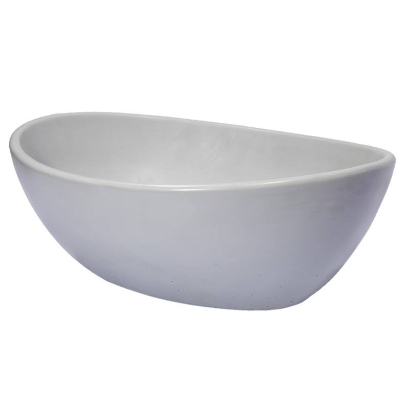 Oval Concrete Vessel Sink - Light Earthen Gray
