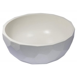 Round Concrete Vessel Sink with Hexagon Patterned ...