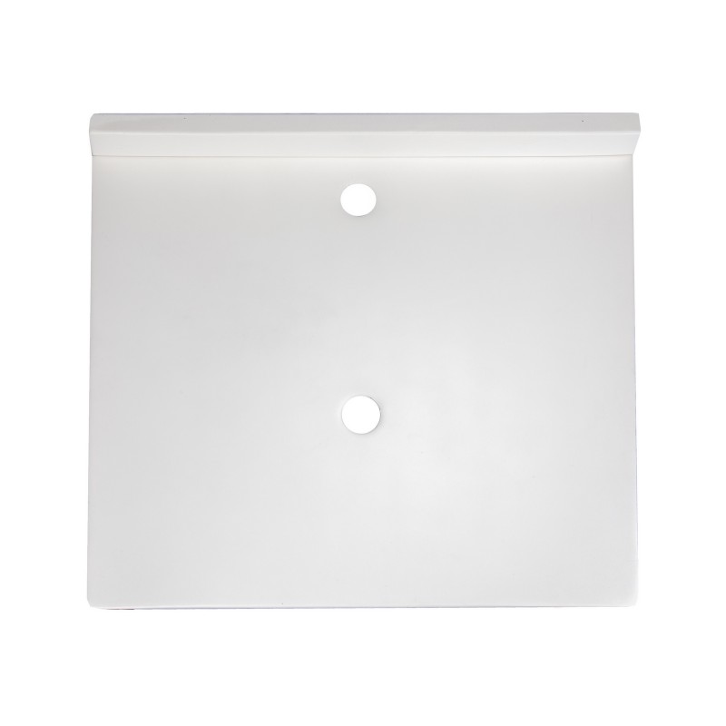 25-in x 22-in Concrete Counter Top with Backsplash - White