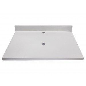 31-in x 22-in Concrete Counter Top with Back Splas...