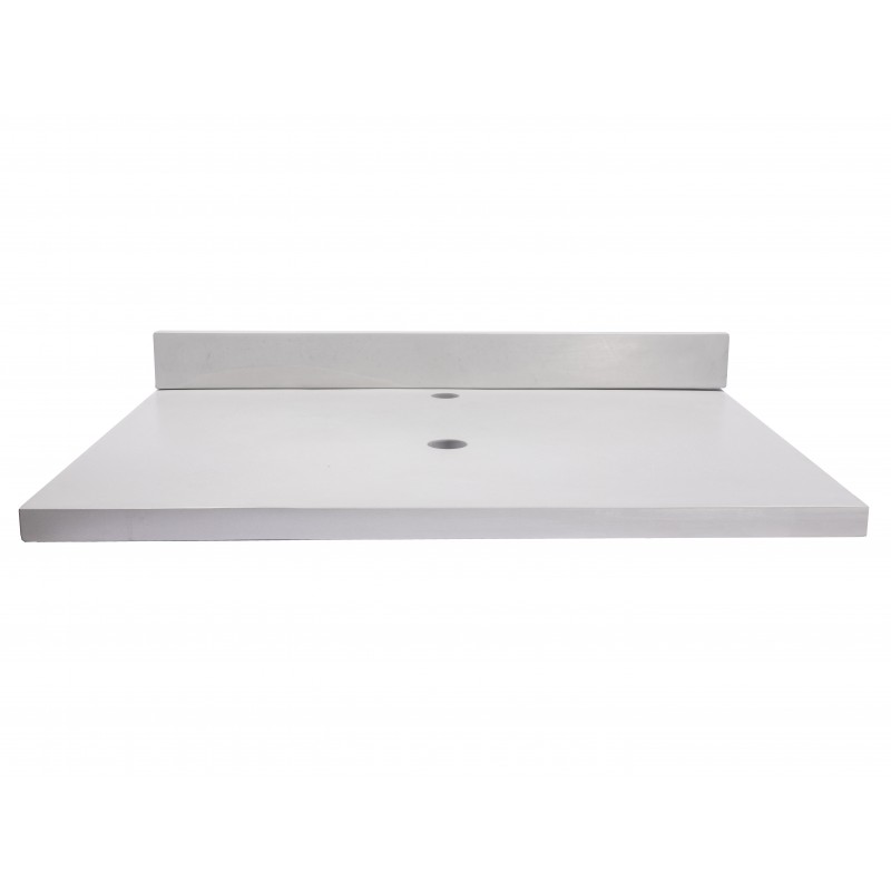 31-in x 22-in Concrete Counter Top with Back Splash - Light Gray