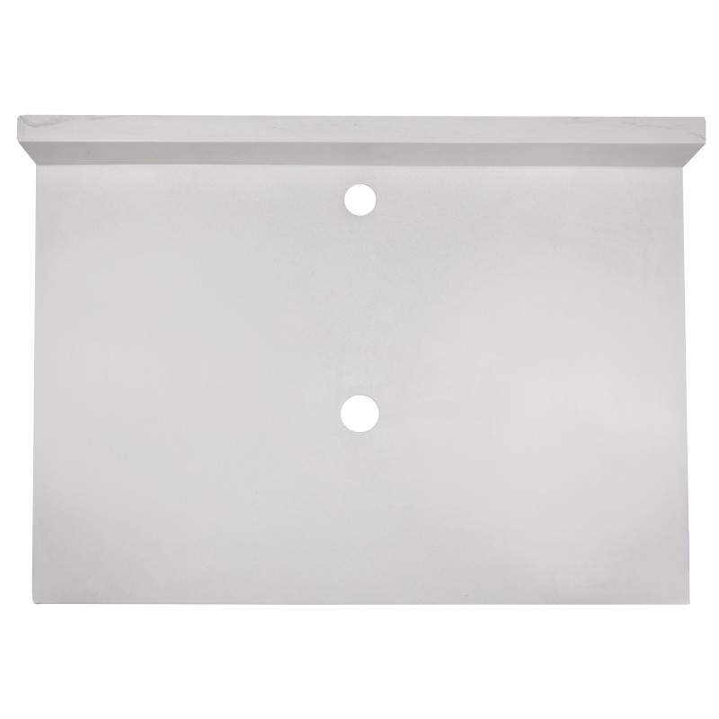 31-in x 22-in Concrete Counter Top with Back Splash - Light Gray