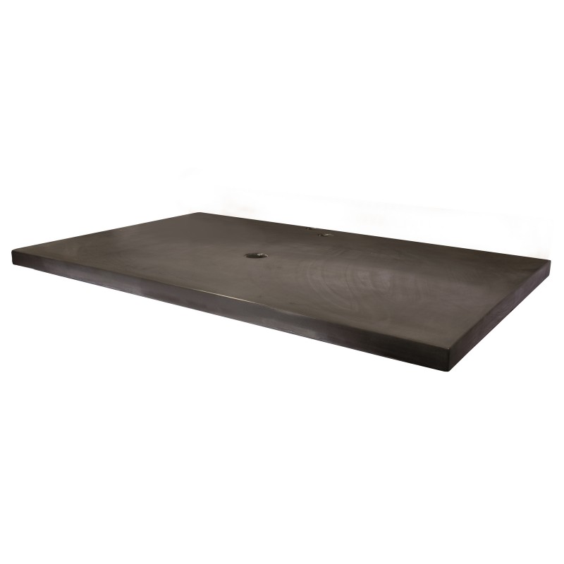 37-in x 22-in Concrete Counter Top with Backsplash - Charcoal