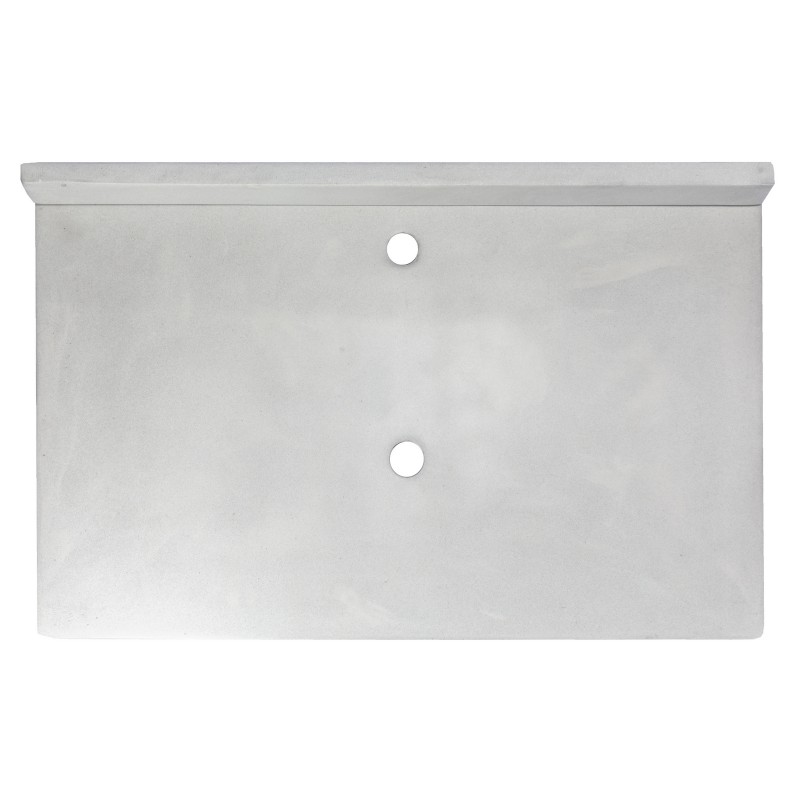37-in x 22-in Concrete Counter Top with Backsplash - Light Gray