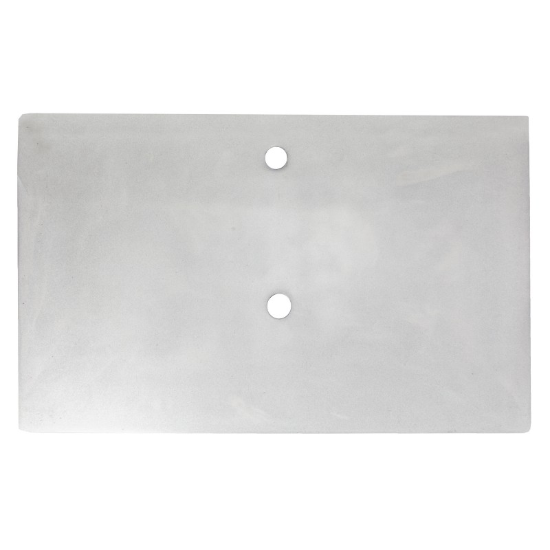 37-in x 22-in Concrete Counter Top with Backsplash - Light Gray