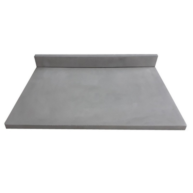 31-in x 22-in Concrete Counter Top with Back Splash (No Holes) - Light Gray