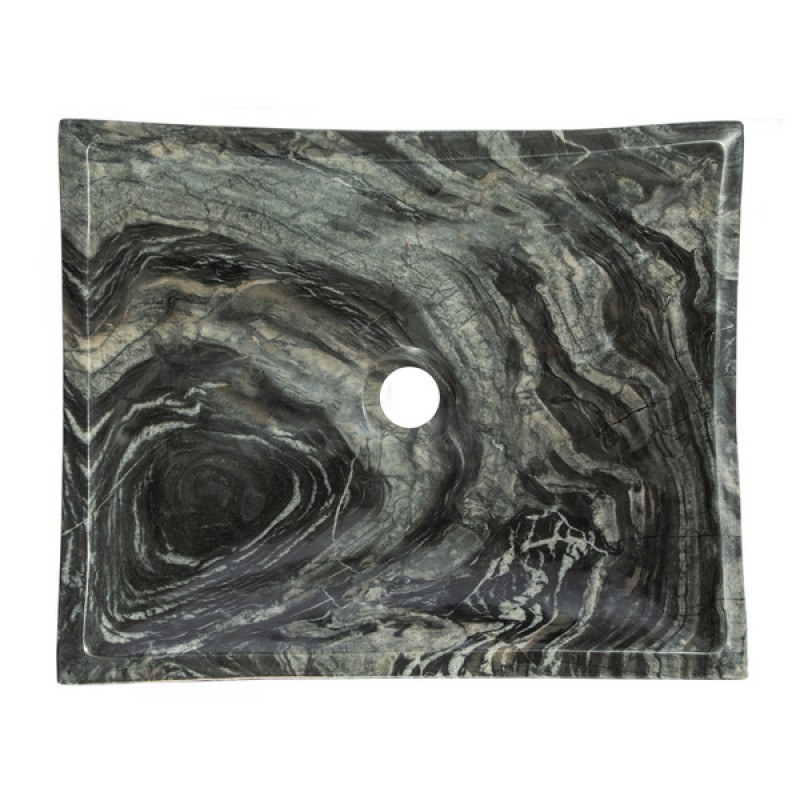 Deep Zen Sink - Wooden Black Marble