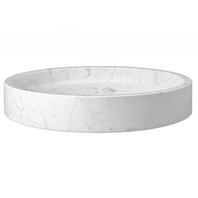 Round Infinity Pool Sink - Carrara Marble
