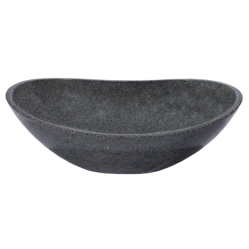 Stone Canoe Sink - Polished Sesame Grey Granite
