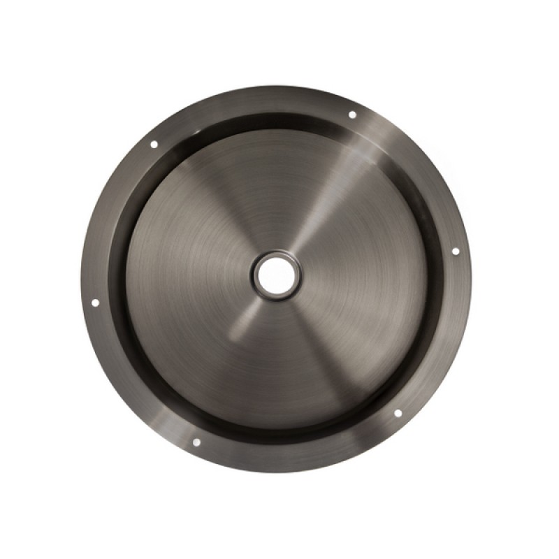 Round 15-in Stainless Steel Undermount Sink in Black with Drain