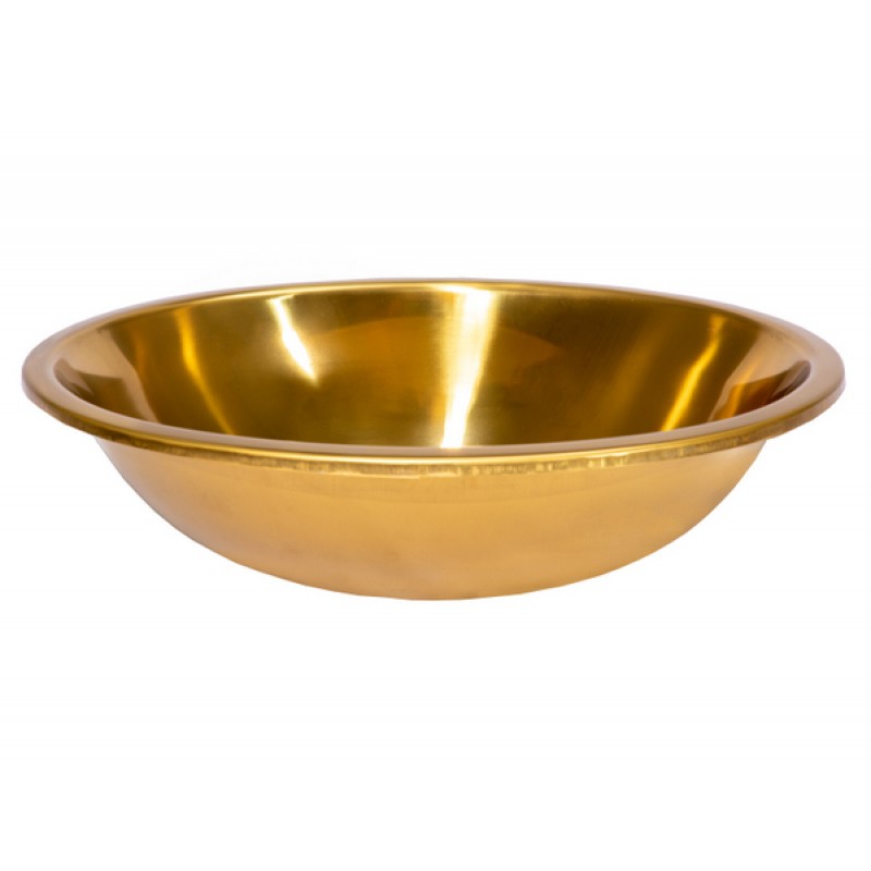 Oval 17.5 x 14-in Stainless Steel Drop-In Sink in Gold with Drain