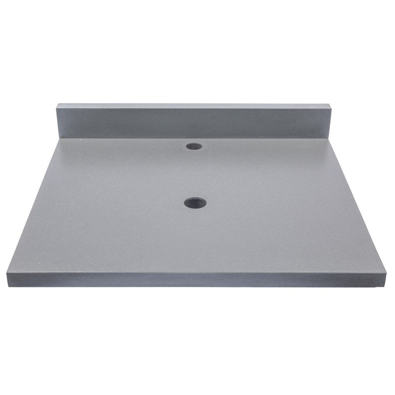 25-in x 3-in Terrazzo Vanity Top Backsplash - Dark Gray