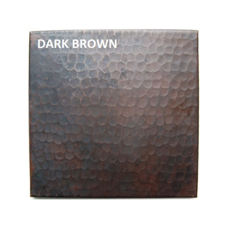 Copper Farmhouse Sink - Sunk Brick Design Apron, 33x22x9