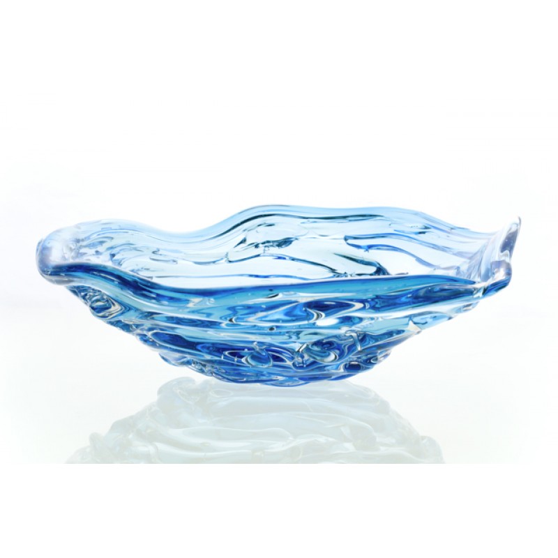 Handblown Glass Sink - Cal Breed Water Bowl Sink - Copper Blue