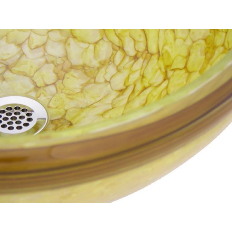 Handblown Glass Sink - Robert Jones Design - Sandstone Petals