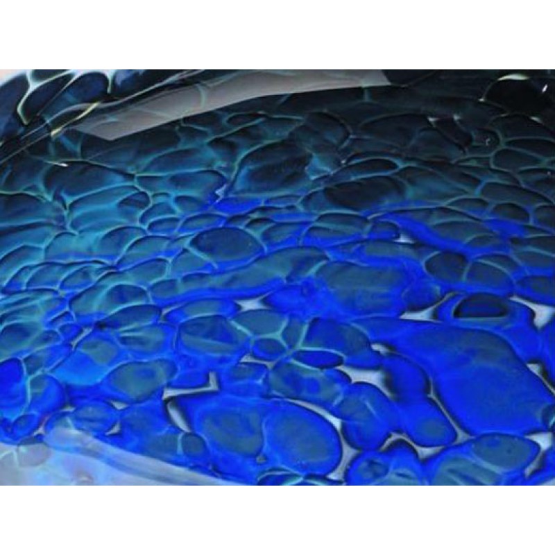 Handblown Glass Sink - Splash - Blue Luster