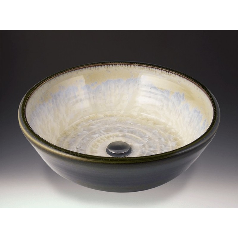 Classic Handcrafted Porcelain Clay Vessel Sink - Ivory Crystal