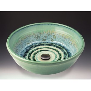 Classic Handcrafted Porcelain Clay Vessel Sink - P...