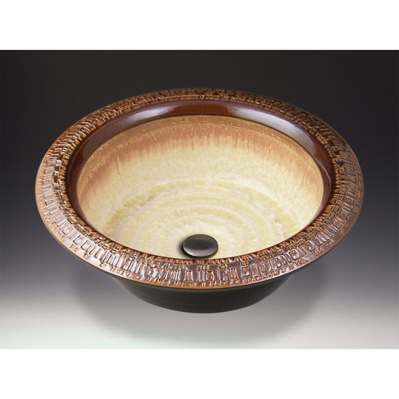 Metro Handcrafted Porcelain Clay Vessel or Drop-In Sink - Ivory Crystal