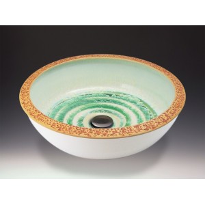 Pebble Handcrafted Porcelain Clay Vessel Sink - Iv...