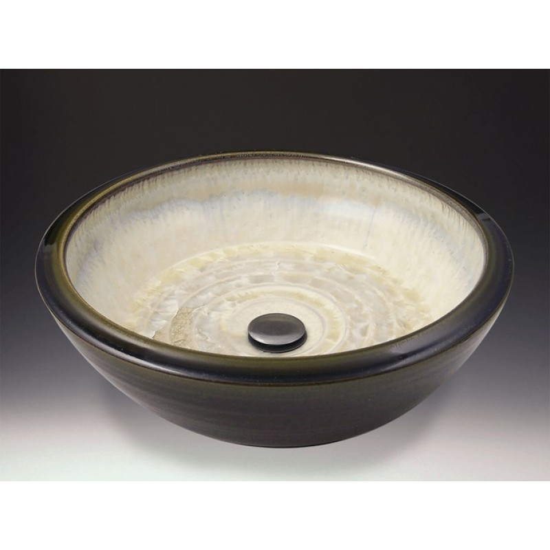 Soho Handcrafted Porcelain Clay Vessel Sink - Ivory Crystal