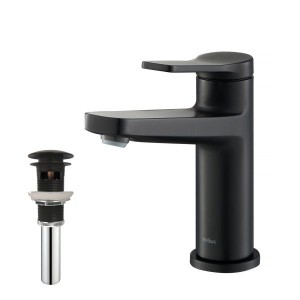 Indy™ Single Handle Bathroom Faucet in Matte Bla...