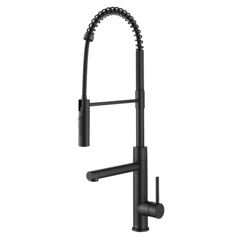 Artec Pro Commercial Style Pull-Down Single Handle Kitchen Faucet with Pot Filler in Matte Black 